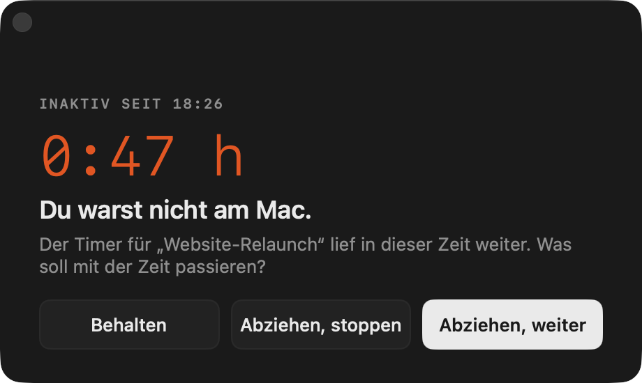 Die Frage nach der Abwesenheit mit drei Möglichkeiten