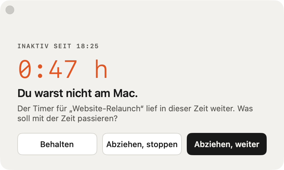 Die Frage nach der Abwesenheit mit drei Möglichkeiten